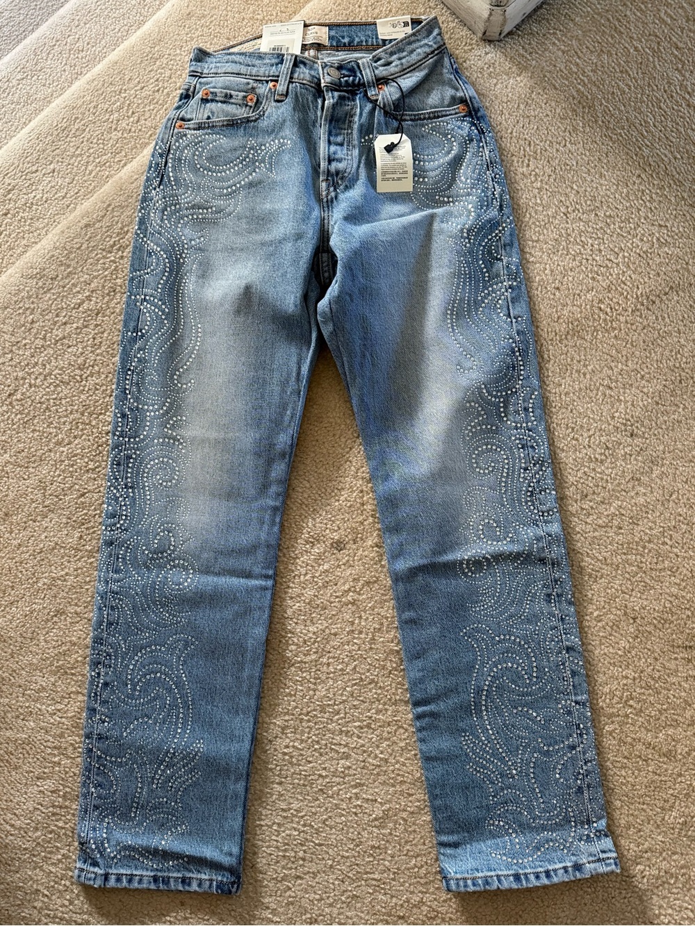 NWT BEYONCÉ X Levi’s® 501 Curve High-Rise Straight Leg Jean - Picture 8 of 10